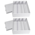 RLAVBL 2-Pack 3600 Count Trading Card Storage Box, Cardboard Card Boxes - size: 2 Pack (4 Row)