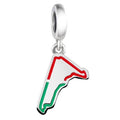 F1&Famous Race Racetrack Charm for Bracelet Necklaces, S925 Sterling Silver Charms, UK Brazil Spain Race Track Charms Jewelry Racing Souvenirs Gift - color: Race Racetrack Q3908