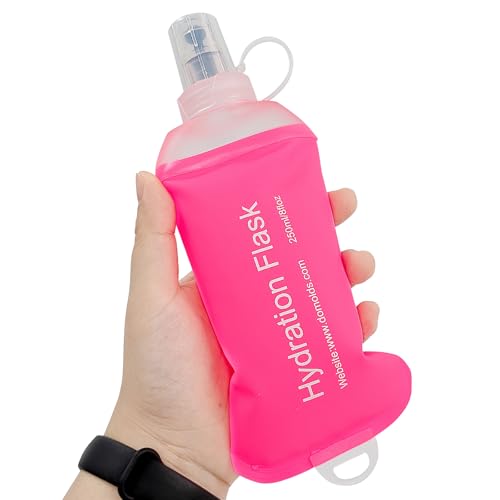 GUYI GYGYL Soft Flask, Collapsible Water Bottle for Sports, 250ml Pink - color: 250ml Pink