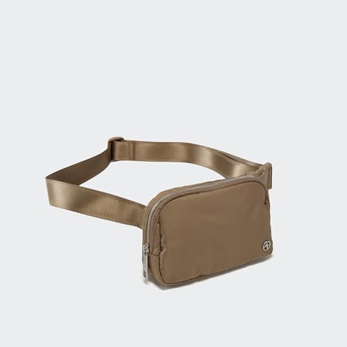 Pander Crossbody Belt Bag for Women and Men, Travel and Everyday Use - color: Gray Brown
