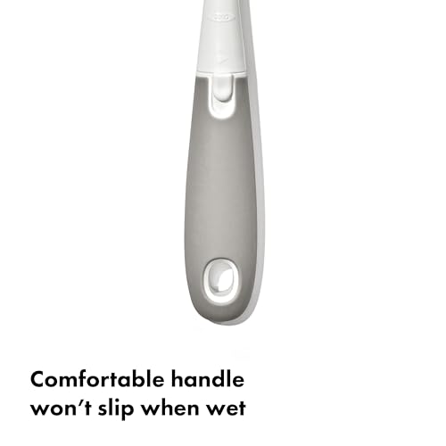 OXO Tot Baby Bottle Brush with Nipple Cleaner, Gray - color: Pebble