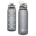 30oz Tritan Water Bottle with Time Marker, 1-Pack, Silver Gray - color: Silver Gray