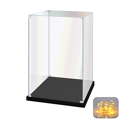 KOLIPI Acrylic Display Case for Collectibles, Clear Display Box 8x8x12 in - size: 8 x 8 x 12 inches