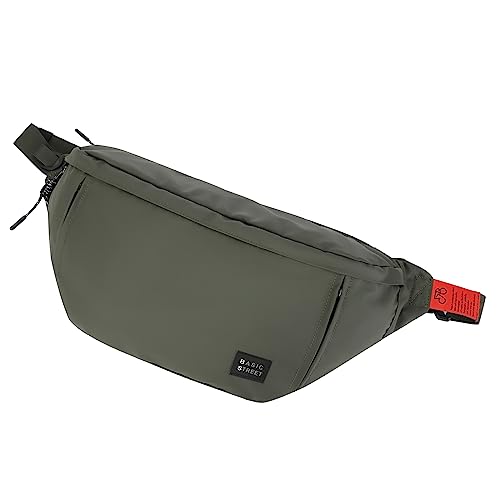 Fashion Large Crossbody Fanny Pack for Men Women,Waterproof Waist Bag fanny Packs belt bag sling bag with 5-Zipper Pockets,Carrying 7.9"phone,Green-Medium - color: B-Green-M
