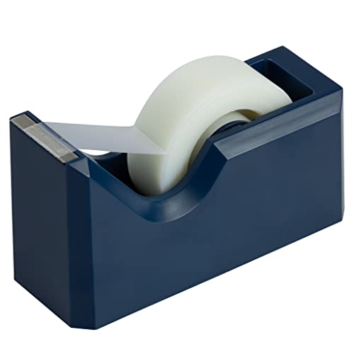 JAM PAPER Colorful Desk Tape Dispensers - Navy Blue - Sold Individually - color: Navy Blue, size: Pack of 1