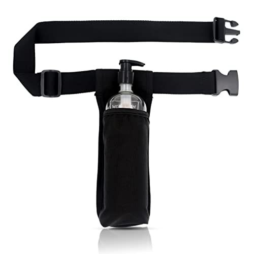 Massage Oil Holster, Adjustable and Durable Massage Holster, Bag only, Bottle not Included - color: Black