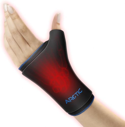Two Pack | Wearable Thumb & Wrist Ice Pack – Reusable Hot Cold Compression for Hand, Finger, Carpal Tunnel, Arthritis, and Tendonitis Relief (Large) - size: Large