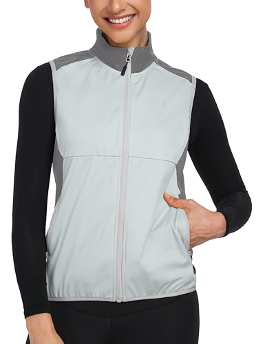Little Donkey Andy Women's Windproof Stretch Vest Waterproof Sleeveless - color: Light Grey, size: Small