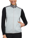 Little Donkey Andy Women's Windproof Stretch Vest Waterproof Sleeveless - color: Light Grey, size: Small