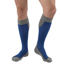 JOBST Sport Knee High 15-20 mmHg Compression Socks, Royal Blue/Grey, Medium - color: Royal Blue/Grey, size: Medium (1 Pair)