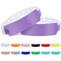 100pcs Vinyl Wristbands,Disposable Waterproof Wristbands(Color :Purple) - color: Purple