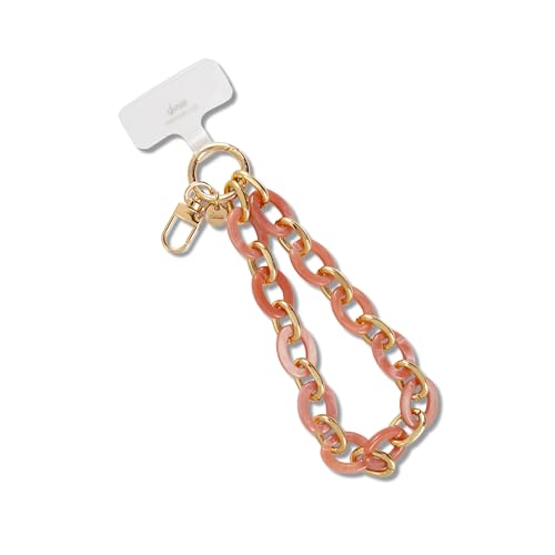 Sonix Phone Wristlet - Detachable Universal Smartphone Wrist Strap, Hands-Free Lanyard Cellphone Bracelet with Tether Tab - color: Rose Marble