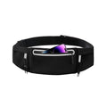Running Belt Fanny Pack: 3 Pocket Waist Bag for Men Women Workout Exercise Fitness Phone Holder Fits All Phones with Bib Clip, Black - color: Black