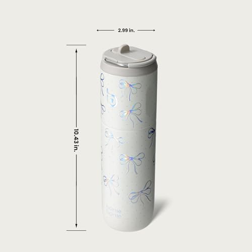 BOTTLE BOTTLE Insulated Water Bottle 24oz with Straw Lid and Handle Sports - color: Bling Bow