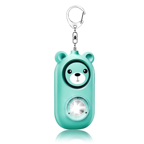 Personal Safety Alarm for Women, Rechargeable 130dB Self Defense Keychain Alarm with LED Strobe Light, Security Loud Siren Safety Keychain for Girls Elderly - color: Green