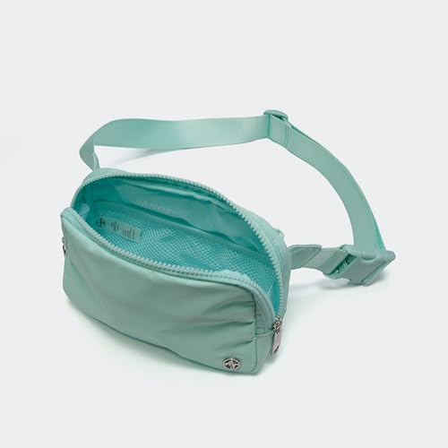 Pander Belt Bag Large 2L, Nylon Fanny Pack Purse for Women and Men with Adjustable Strap - color: Pale Turquoise