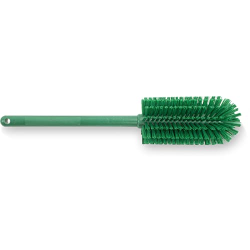 SPARTA Large Water Bottle Brush Ideal for Wide-Mouth Jars, Bottles and Tumblers, Dishwashing Tool with Handle for Home and Commercial Kitchens, Plastic, 16 Inches, Green, (Pack of 4) - color: Green
