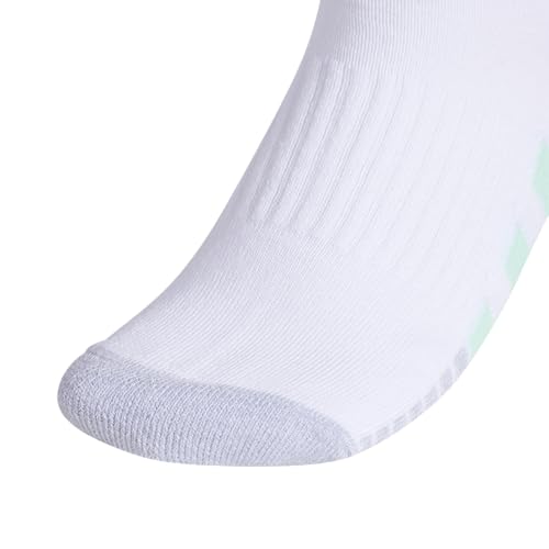 adidas Women's Cushioned Socks 3 Pairs - color: White/Pulse Mint Green/Lucid Fuchsia Pink/3.0/Low Cut, size: Medium, style: Low Cut