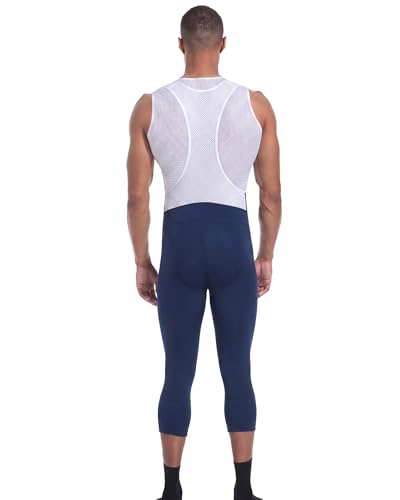 Przewalski Men's Cycling Bib Shorts 3/4 Bike Bib Pants 4D Padded - color: Blue, size: Medium