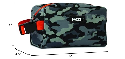 PackIt Freezable Snack Box, Charcoal Camo - color: Charcoal Camo, size: Medium