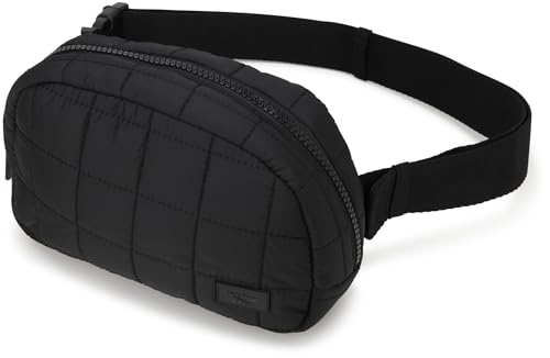 Reebok Belt Bag Fanny Pack for Women & Men, Adjustable Crossbody - color: Case Black