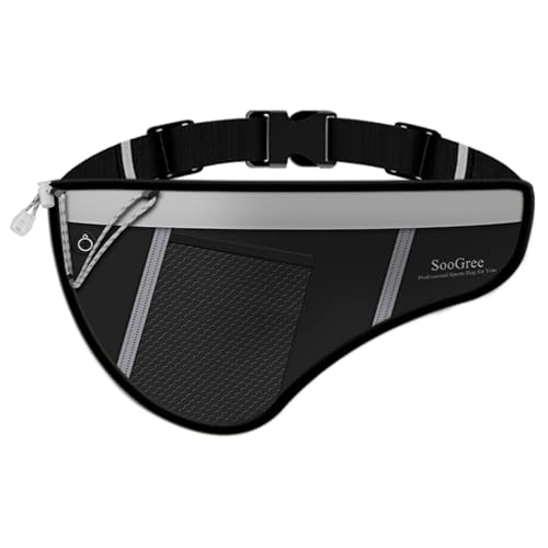 SooGree Men Women Sports Running Waist Bag, Waterproof Fanny Packs with Adjustable Belt, Waist Fanny Pack Bag with Water Bottle Holde for Running Hiking Walking Biking - color: GSP8807 Gray Top-Black Bottom