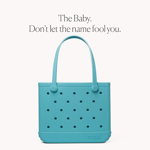 BOGG BAG Medium Tote – 15” x 12.5” x 5” – Essential Bags for Beach, Pool, Boat, Sports, Tailgating, Cruise, Travel - color: Turquoise and Caicos
