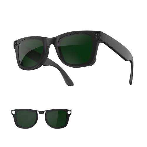 HIBLOKS Polarized Clip-on for Ray-Ban Meta Wayfarer (Standard 50-22, Green) - size: Standard, Green, Matte Black Frame