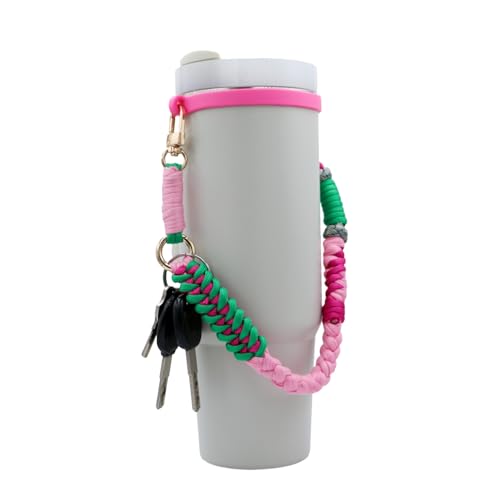 Outman Sport Water Bottle Handle Strap Holder Sling Cup Handle - color: Pink/Green/Hot pink