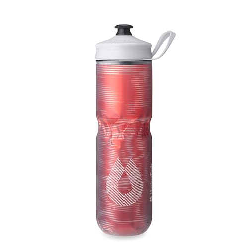 HydraPak Polar Sport Insulated Water Bottle (24oz, Pulse Red) - color: Pulse Red, style: 24oz/700ml
