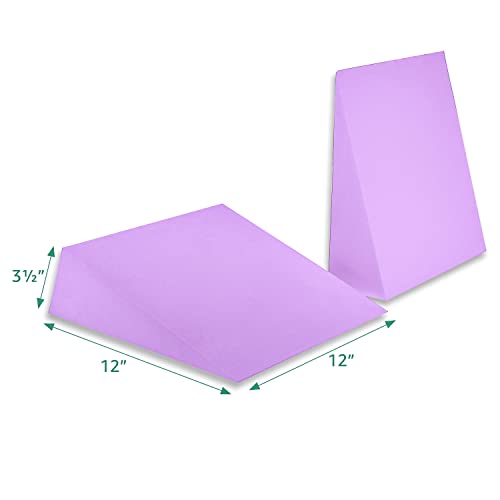 12" Foam Incline Stretch Wedge - Set of 2 - by Trademark Innovations (Purple) - color: Purple