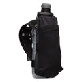 Nathan SpeedDraw 2 Insulated Handheld Running Water Bottle Flask – Double-Wall Insulation, Ergonomic Grip, Blast Valve Cap, Phone & Key Storage Pockets, Reflective Design - 12oz Insulated - Black - color: 12oz Insulated - Black