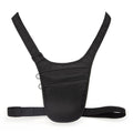 Long Keeper Money Belt for Travel Anti-Theft Crossbody Passport Holder for Women Men Hidden Slim Neck Wallet Under Clothes (Black)