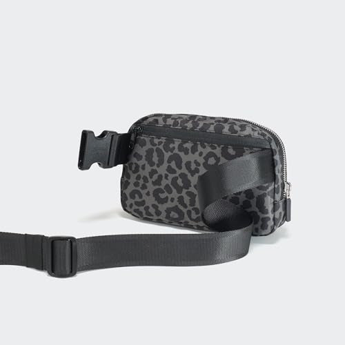 Pander Crossbody Belt Bag for Women and Men, Travel and Everyday Use - color: Grey Leopard