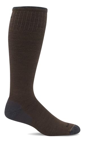 Sockwell Men's Elevation Firm Graduated Compression Sock - color: Bark, size: Large-X-Large