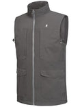 Little Donkey Andy Men's Lightweight Quick Dry Vest Windproof Sleeveless Jacket with 11 Pockets for Travel Fishing Hiking - color: Dark Grey, size: XX-Large