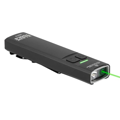 KLEIN TOOLS 56074 Rechargeable EDC Pocket Flashlight with Green Laser