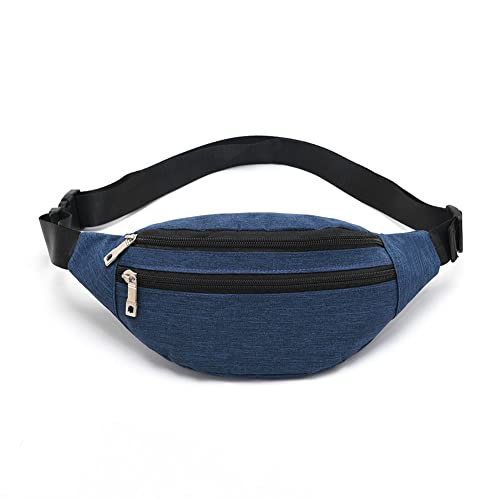 Fanny Packs for Women Men, Fashion Waist Pack Crossbody Bags Belt Bag with Adjustable Strap for Running Hiking Travel. - color: Blue-01