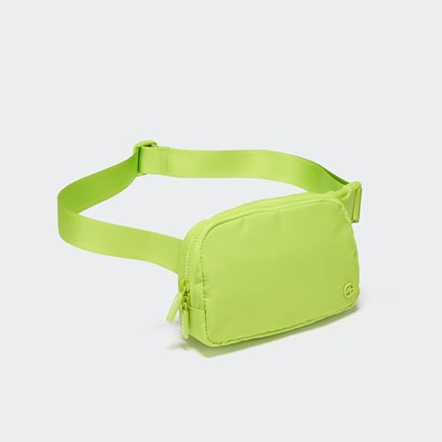 Pander Nylon Fanny Pack for Women, Two-Way Zipper Crossbody Bag - color: Grape Green