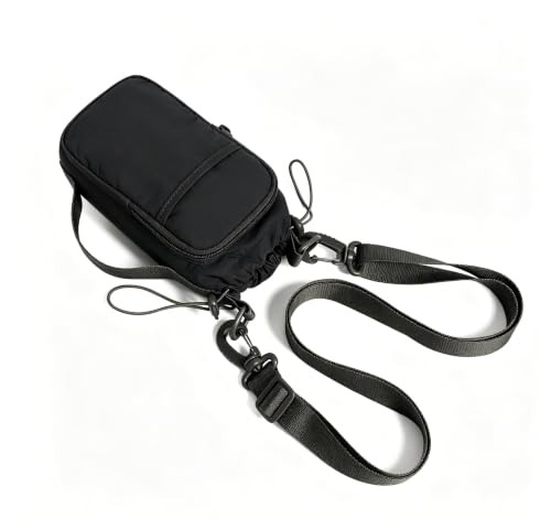 Bokelai Water Bottle Holder Bag with Strap Lightweight Crossbody Carrier Sling Bag for Hiking Camping Travelling Water Bottle Sleeve Gym Accessories - color: Black