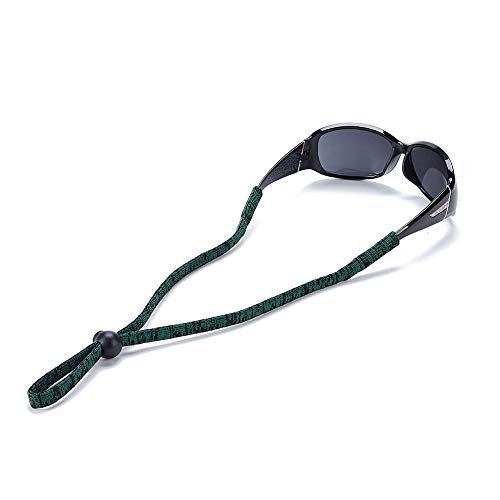 SHINKODA 6-Pack Slip-On Glasses Strap Universal Fit Cord Eyewear Retainer - color: Black & Space Dye(brown/Gray/Green/Royal/Red)/6pcs/Adult-standard