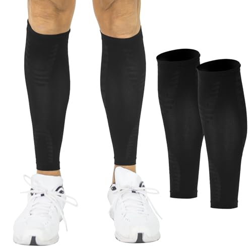 Vive Calf Compression Sleeve for Men & Women 20-30mmHg (1 Pair) - Footless - size: Small