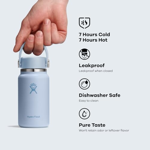 Hydro Flask Micro Bottle - Leak Proof Purse or Pocket Flask - Insulated Mini Water Bottle 6.7 Oz Chocolate Rose Gold - color: CHOCOLATE ROSE GOLD