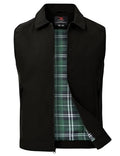 BGOWATU Men's Golf Vest Casual Windproof Sleeveless Jacket 3 Zip Pockets - color: Black, size: Small