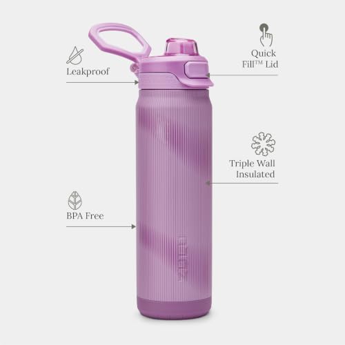 ZULU Powerfill Pro 32oz Stainless Steel Sip or Chug Water Bottle, Tempo - color: Tempo, style: 32oz