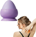 Trigger Point Massage Ball 1 Pcs Silicone Wall Mount Myofascial Release Ball Cone and Cupping 2 in 1 for Back, Neck, Feet, Leg Deep Tissue Self Massage Tool (Purple) - color: Purple