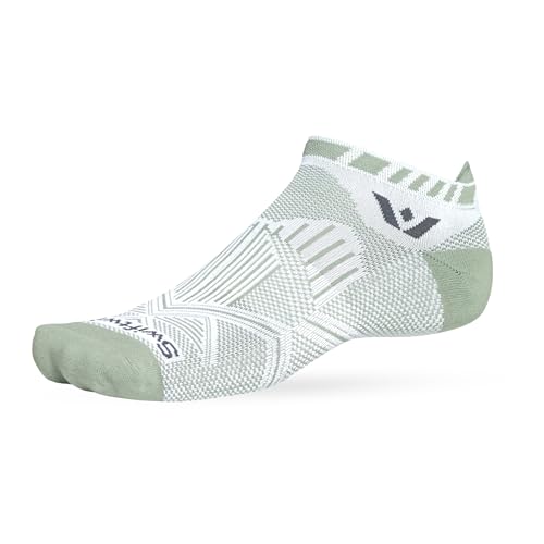 Swiftwick ASPIRE Zero No Show Performance Socks - color: Sage Green, size: Medium