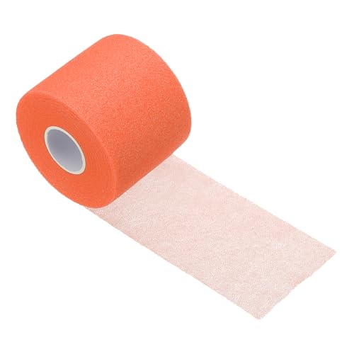 Pre Wrap Tape, Non-Slip Grip Cushion Wrap Prewrap Athletic Tape- Fitting for (Tennis- Badminton - Pickleball - Sports) - color: Orange