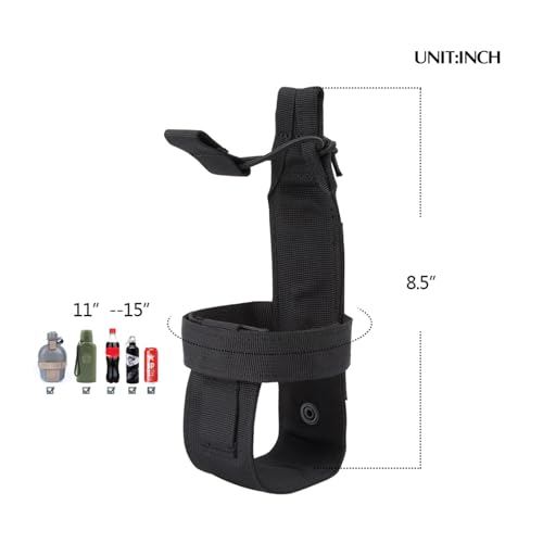 EXCELLENT ELITE SPANKER Tactical Military Portable Belt Bottle Holder Pouch - color: Black