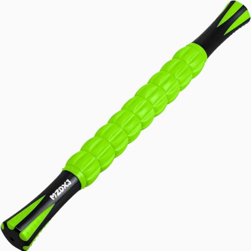 Muscle Roller & Massage Roller Stick for Athletes - Lymphatic Drainage Support, Relieves Muscle Soreness, Cramping & Tightness - Targets Legs, Arms, Back & Calves （Green） - color: Green Wheel